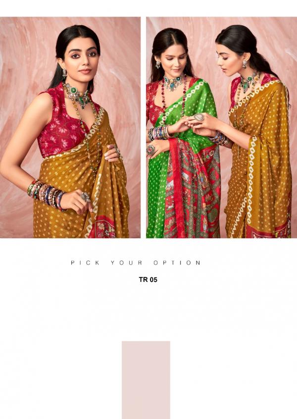 Stavan Tarang Fancy Wear Printed Silk DesignerSaree Collection